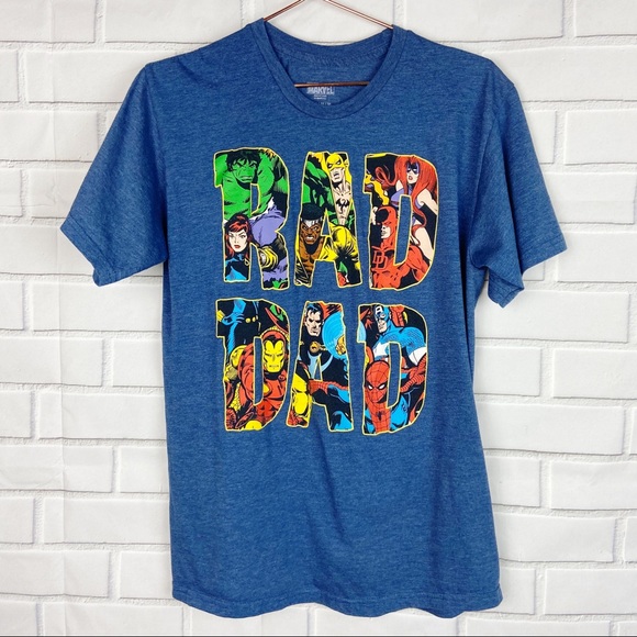 Marvel Other - Marvel blue Rad Dad comic book graphic tee M